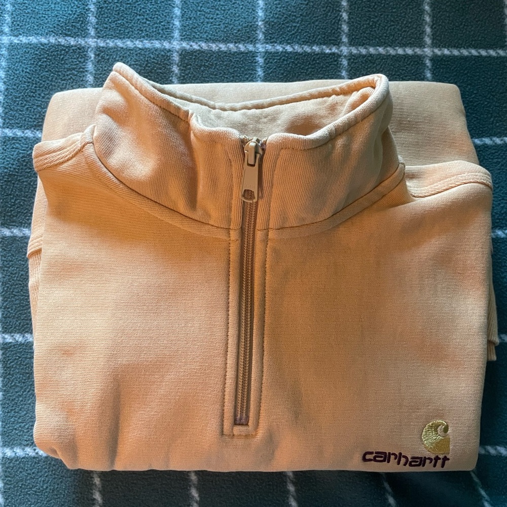 Carhartt WIP Half Zip American Script Sweatshirt Work In Progress XXL